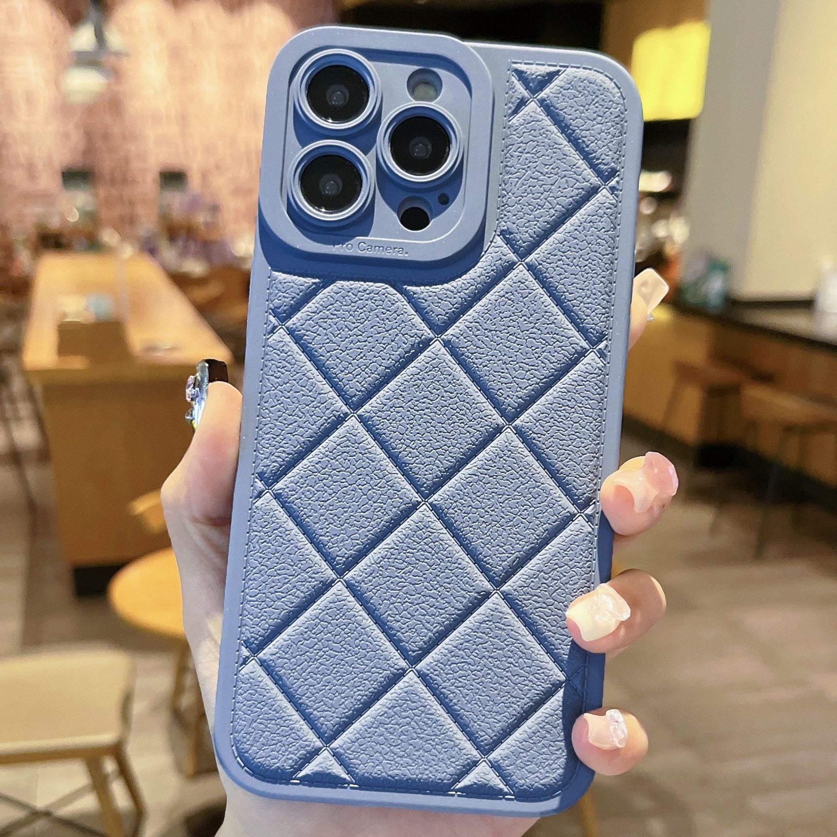 For iPhone 14 Pro Max Case Rhombus Pattern Anti-Scratch TPU Phone Cover For iPhone 14 Pro Max Case Rhombus Pattern Anti-Scratch TPU Phone Cover